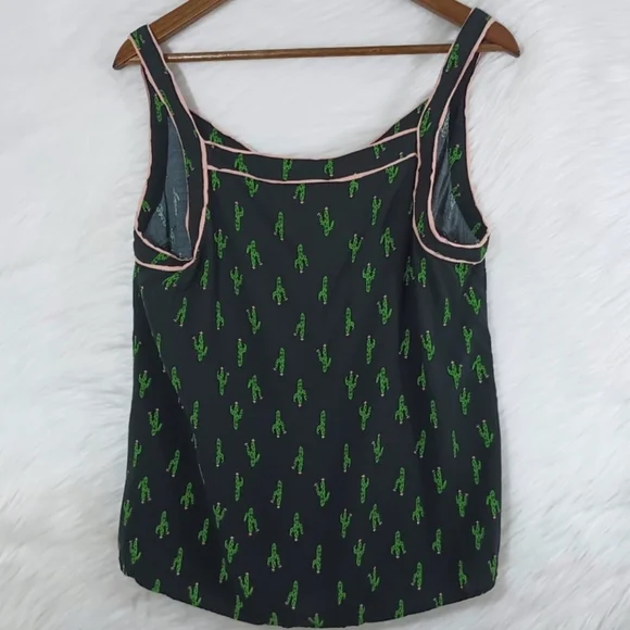 ModCloth Cafe au Soleil Top in Black Cactus print - Picture 2 of 10